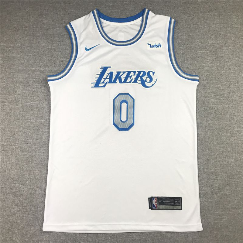 Men Los Angeles Lakers #0 Westbrook White Game Nike 2021 NBA Jersey